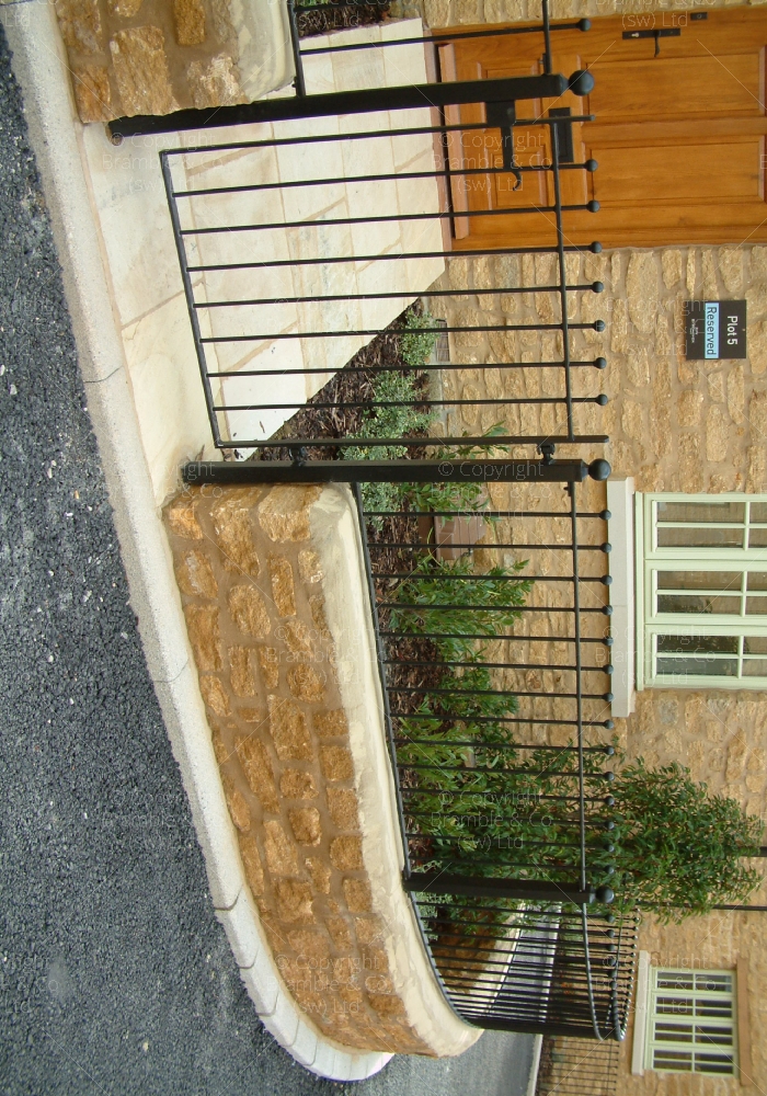 Gates and Railings around Boundaries.South Petherton, Somerset